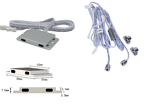 cảm biến đóng mở tủ 2 cánh rời và liền