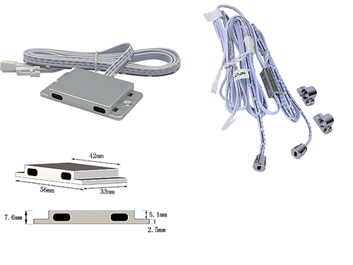 cảm biến đóng mở tủ 2 cánh rời và liền