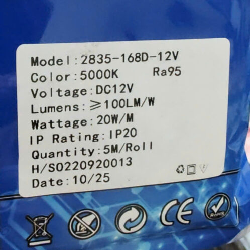 Led dây dán 12V 5000K